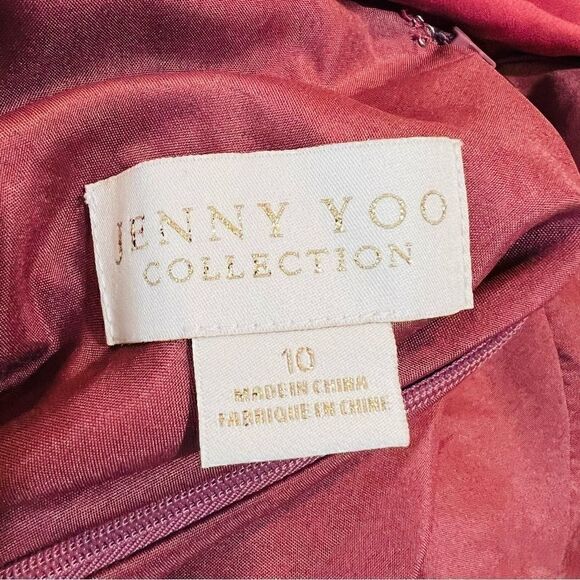 Jenny Yoo Collection Evening Formal Bridesmaid Gown Maxi Dress Dusty Rose US 10 - Picture 12 of 14